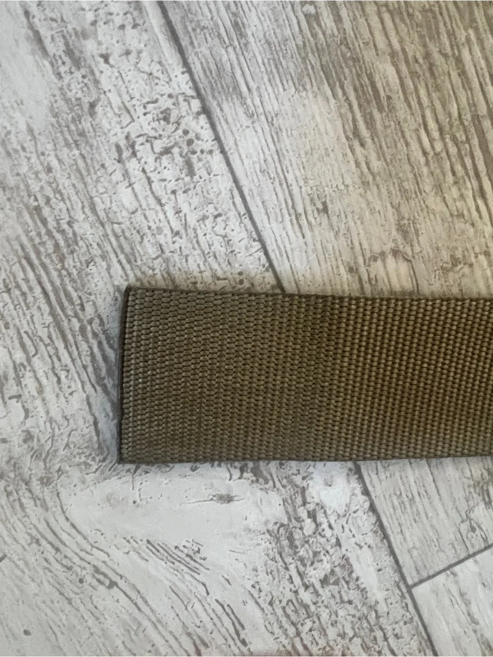 US Military Tan 499 Rigger's Belt labeled with NSN 8415-01-630-5496 Stamped 40